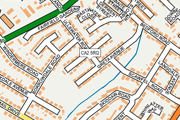 CA2 5RQ map - OS OpenMap – Local (Ordnance Survey)