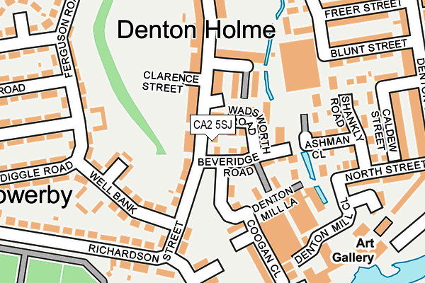 CA2 5SJ map - OS OpenMap – Local (Ordnance Survey)