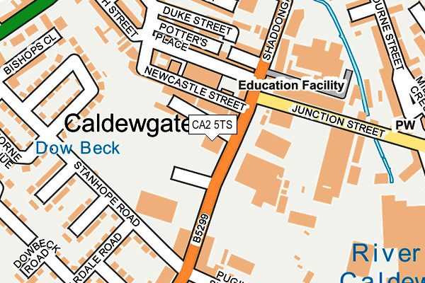 CA2 5TS map - OS OpenMap – Local (Ordnance Survey)