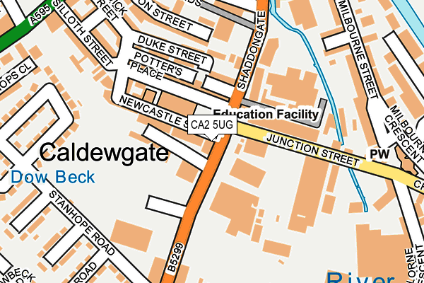 CA2 5UG map - OS OpenMap – Local (Ordnance Survey)