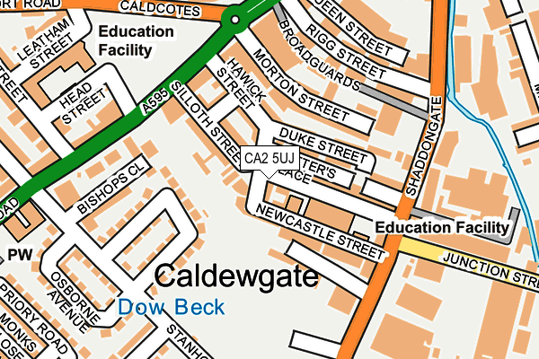 CA2 5UJ map - OS OpenMap – Local (Ordnance Survey)