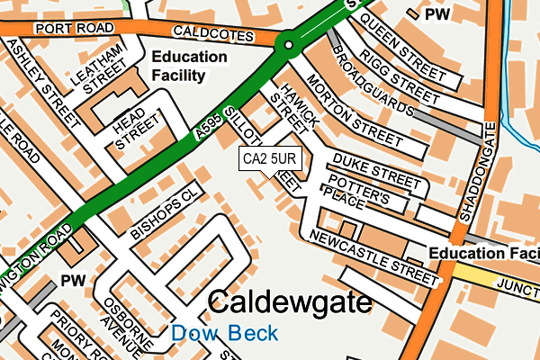 CA2 5UR map - OS OpenMap – Local (Ordnance Survey)