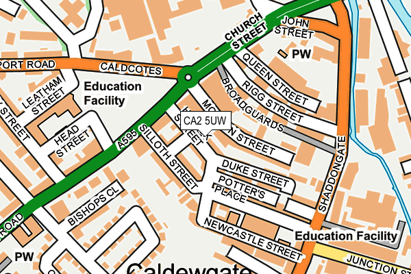 CA2 5UW map - OS OpenMap – Local (Ordnance Survey)