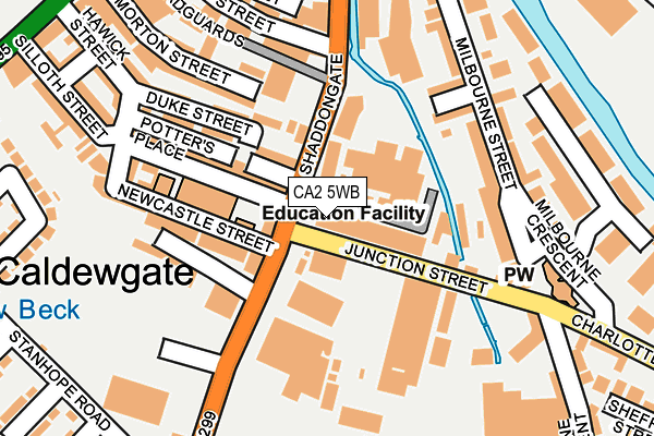 CA2 5WB map - OS OpenMap – Local (Ordnance Survey)