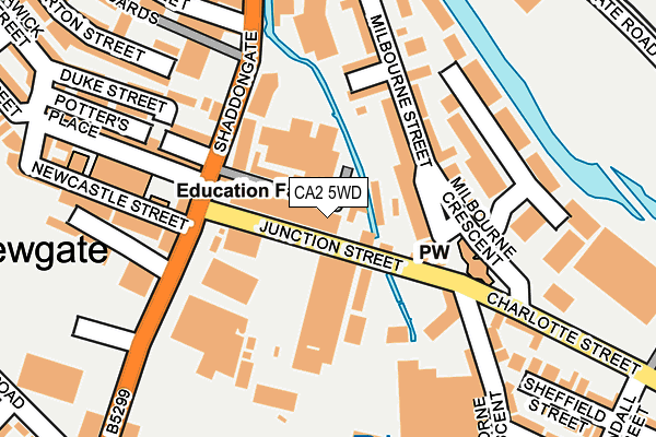 CA2 5WD map - OS OpenMap – Local (Ordnance Survey)