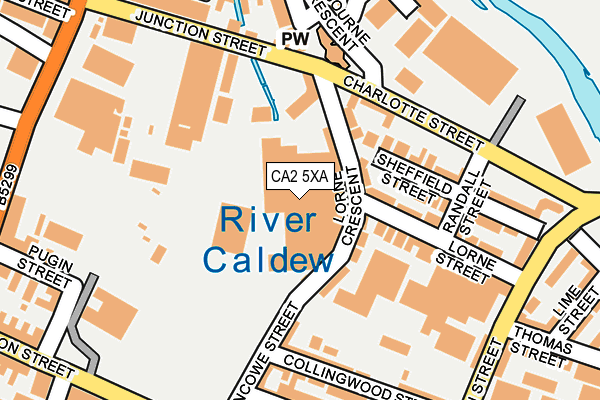 CA2 5XA map - OS OpenMap – Local (Ordnance Survey)