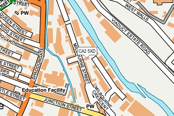 CA2 5XD map - OS OpenMap – Local (Ordnance Survey)