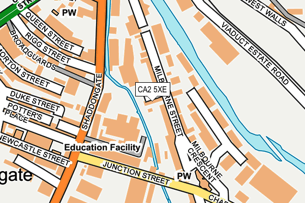 CA2 5XE map - OS OpenMap – Local (Ordnance Survey)