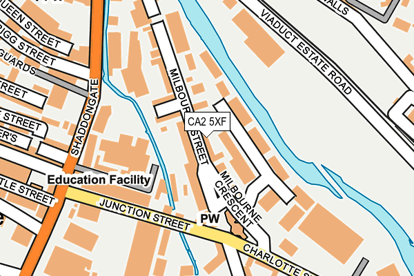 CA2 5XF map - OS OpenMap – Local (Ordnance Survey)