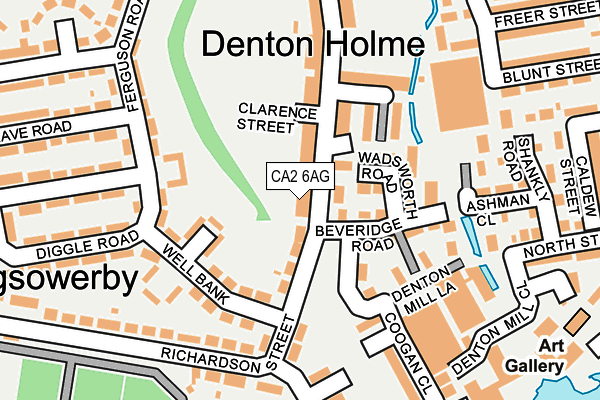 CA2 6AG map - OS OpenMap – Local (Ordnance Survey)