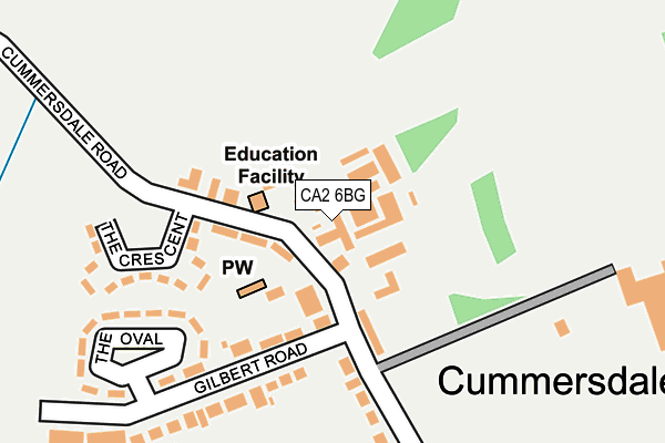 CA2 6BG map - OS OpenMap – Local (Ordnance Survey)