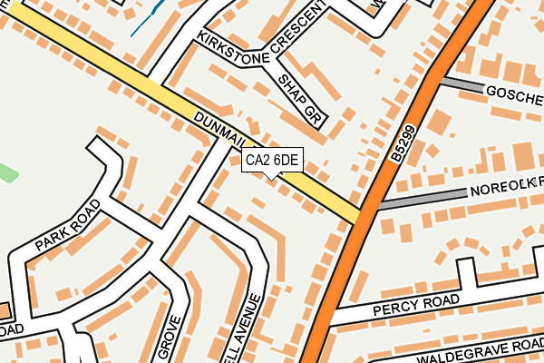 CA2 6DE map - OS OpenMap – Local (Ordnance Survey)