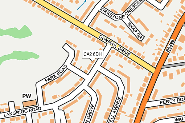 CA2 6DH map - OS OpenMap – Local (Ordnance Survey)