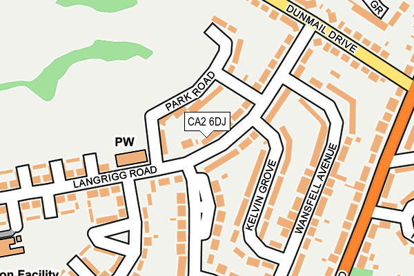 CA2 6DJ map - OS OpenMap – Local (Ordnance Survey)