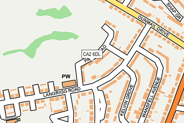 CA2 6DL map - OS OpenMap – Local (Ordnance Survey)