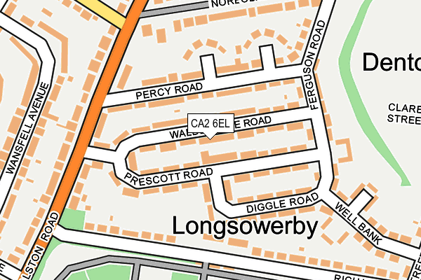 CA2 6EL map - OS OpenMap – Local (Ordnance Survey)