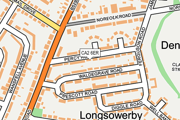CA2 6ER map - OS OpenMap – Local (Ordnance Survey)