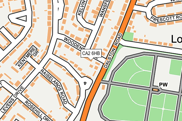 CA2 6HB map - OS OpenMap – Local (Ordnance Survey)