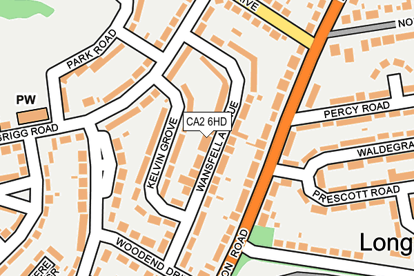 CA2 6HD map - OS OpenMap – Local (Ordnance Survey)