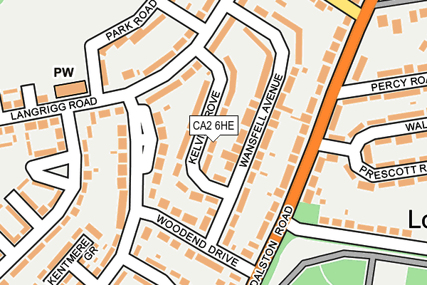 CA2 6HE map - OS OpenMap – Local (Ordnance Survey)