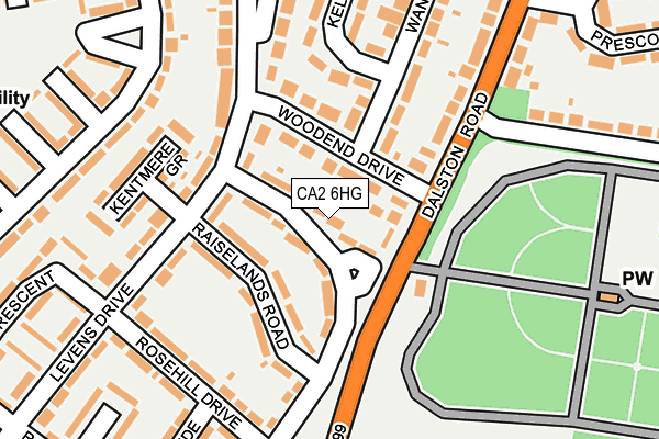 CA2 6HG map - OS OpenMap – Local (Ordnance Survey)