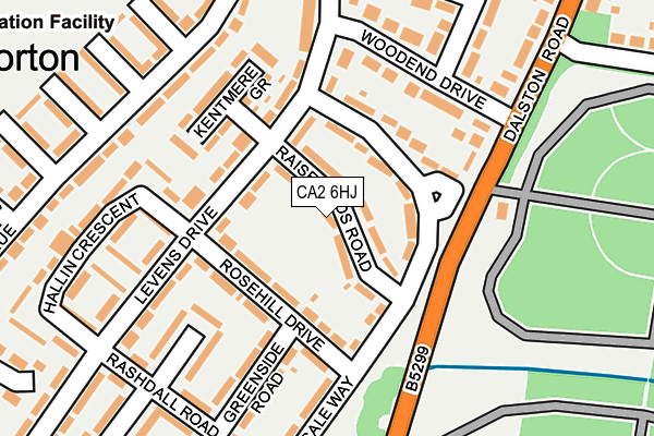 CA2 6HJ map - OS OpenMap – Local (Ordnance Survey)