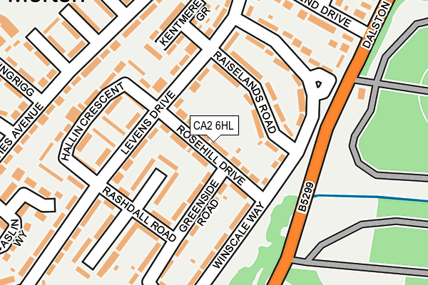 CA2 6HL map - OS OpenMap – Local (Ordnance Survey)