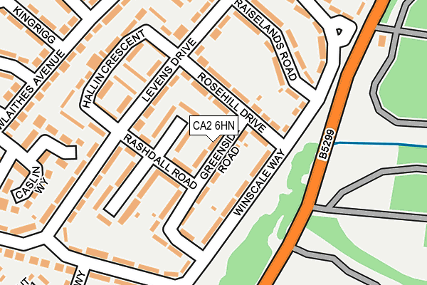 CA2 6HN map - OS OpenMap – Local (Ordnance Survey)