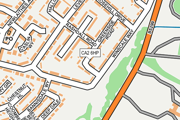 CA2 6HP map - OS OpenMap – Local (Ordnance Survey)