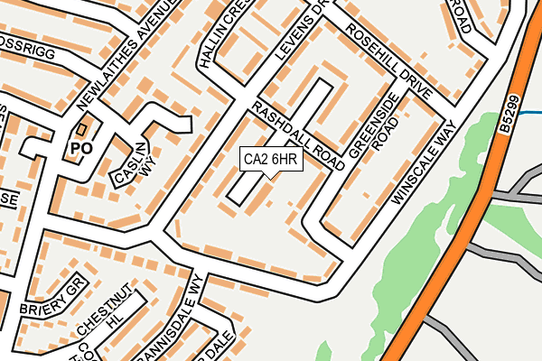 CA2 6HR map - OS OpenMap – Local (Ordnance Survey)