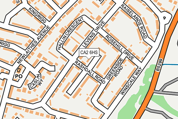 CA2 6HS map - OS OpenMap – Local (Ordnance Survey)