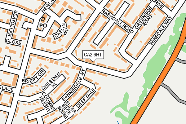 CA2 6HT map - OS OpenMap – Local (Ordnance Survey)