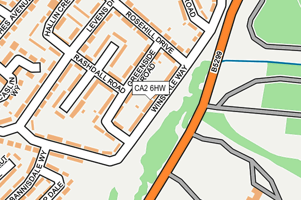 CA2 6HW map - OS OpenMap – Local (Ordnance Survey)