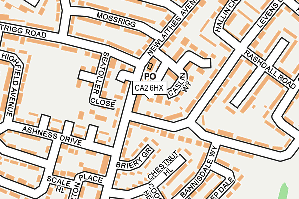 CA2 6HX map - OS OpenMap – Local (Ordnance Survey)