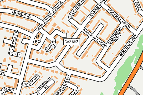 CA2 6HZ map - OS OpenMap – Local (Ordnance Survey)