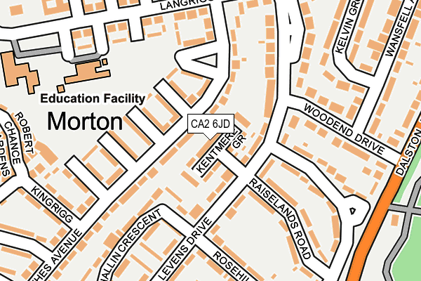 CA2 6JD map - OS OpenMap – Local (Ordnance Survey)