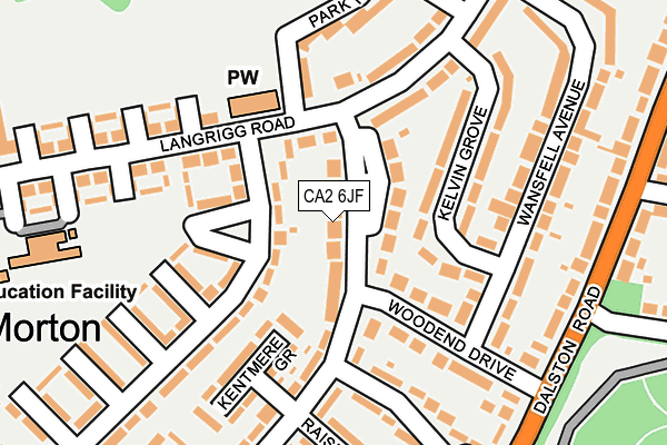 CA2 6JF map - OS OpenMap – Local (Ordnance Survey)