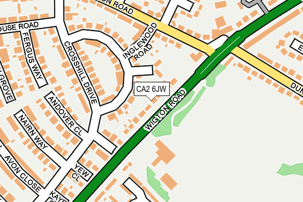 CA2 6JW map - OS OpenMap – Local (Ordnance Survey)
