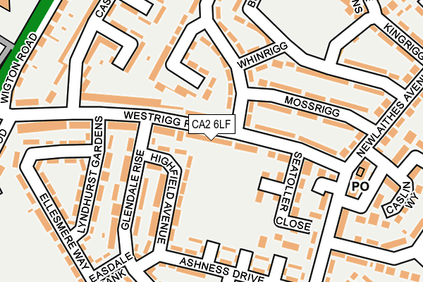 CA2 6LF map - OS OpenMap – Local (Ordnance Survey)