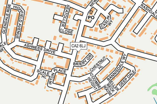 CA2 6LJ map - OS OpenMap – Local (Ordnance Survey)