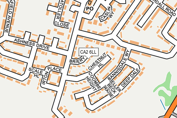 CA2 6LL map - OS OpenMap – Local (Ordnance Survey)