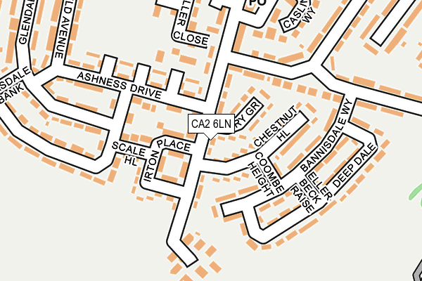 CA2 6LN map - OS OpenMap – Local (Ordnance Survey)