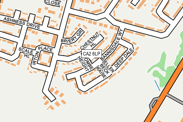 CA2 6LP map - OS OpenMap – Local (Ordnance Survey)