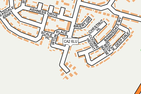 CA2 6LU map - OS OpenMap – Local (Ordnance Survey)