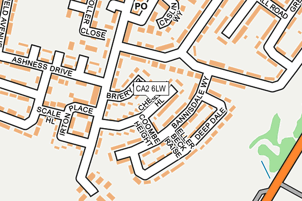 CA2 6LW map - OS OpenMap – Local (Ordnance Survey)