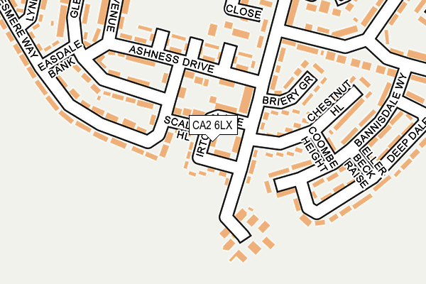 CA2 6LX map - OS OpenMap – Local (Ordnance Survey)