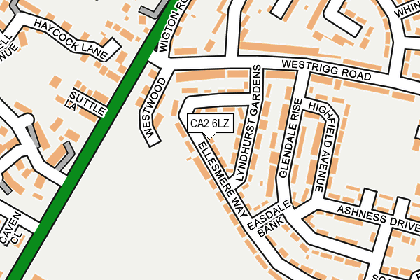 CA2 6LZ map - OS OpenMap – Local (Ordnance Survey)