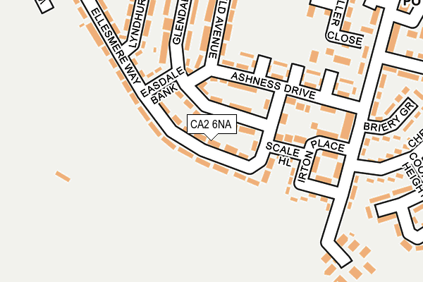 CA2 6NA map - OS OpenMap – Local (Ordnance Survey)