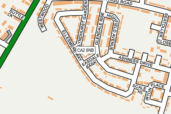 CA2 6NB map - OS OpenMap – Local (Ordnance Survey)