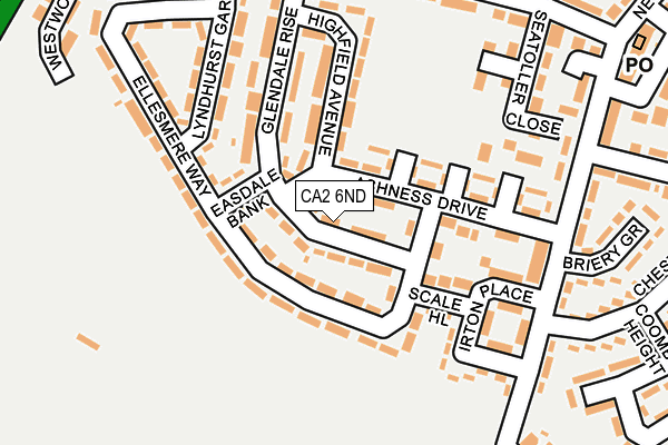 CA2 6ND map - OS OpenMap – Local (Ordnance Survey)